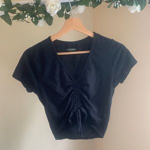 Wild Fable Ruched Front Tie Top